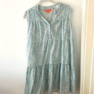 Vilagallo.  Size L.  Summer lightweight dress.  Animal print she’ll with slip